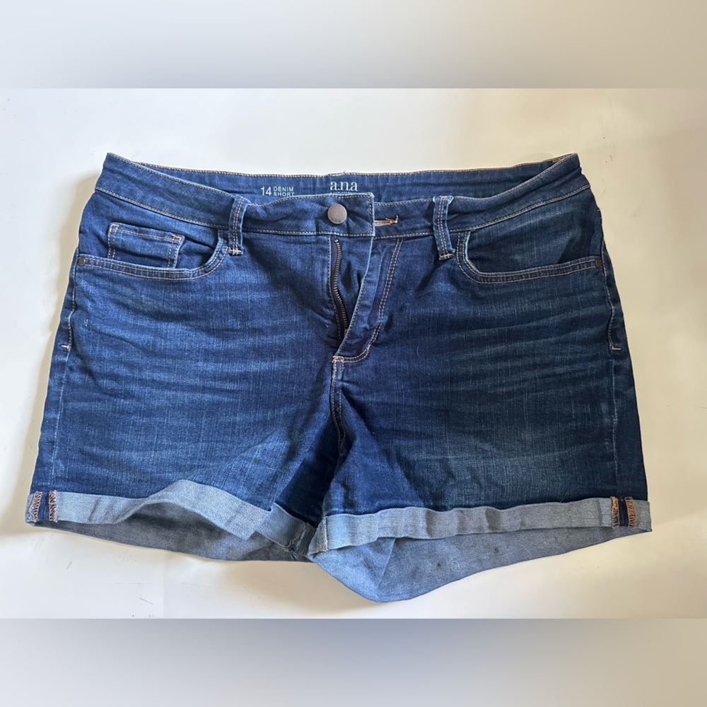 a.n.a Dark Blue Denim Shorts size 14